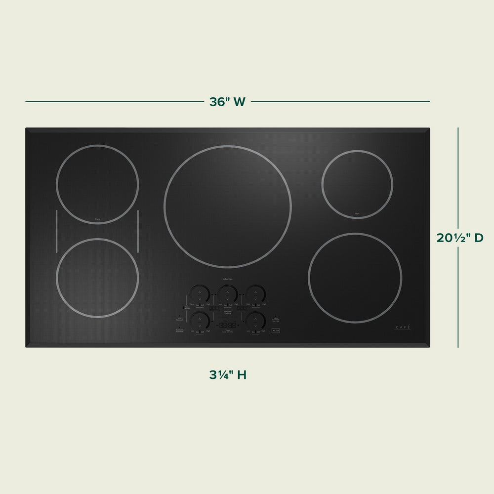 Cafe - 36.1 Inch Electric Cooktop in Black - CEP90361TBB