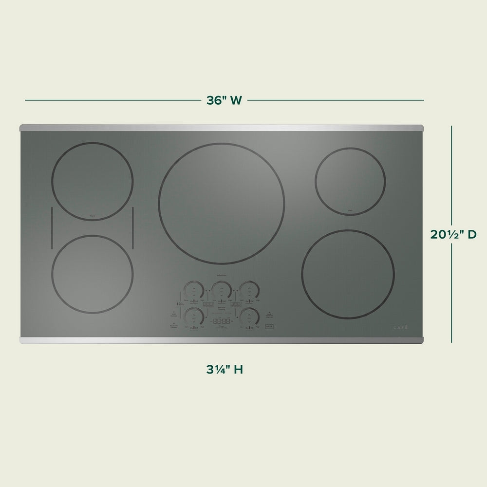 Cafe - 36.2 Inch Induction Cooktop in Stainless - CHP90362TSS