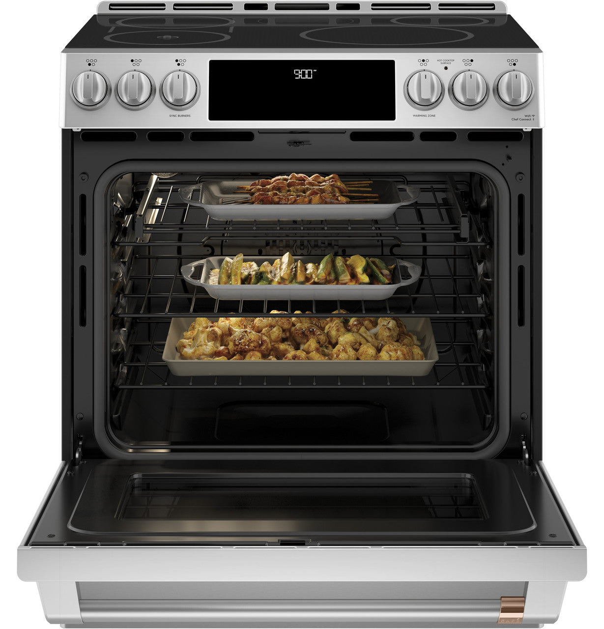 Café - 29 Inch 5.7 cu. ft Electric Range in Stainless - CHS90XP2MS1