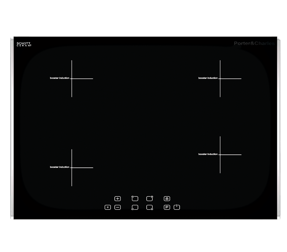 Porter & Charles - 30.75 inch wide Induction Cooktop in Black Stainless - CI76V