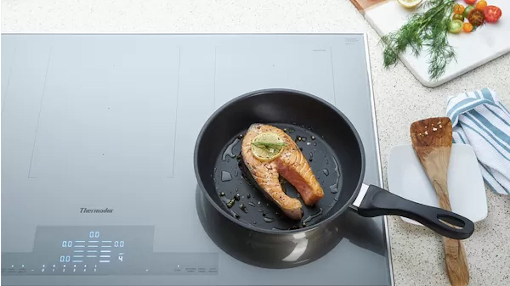 Thermador - 37 Inch Induction Cooktop in Grey - CIT367TG