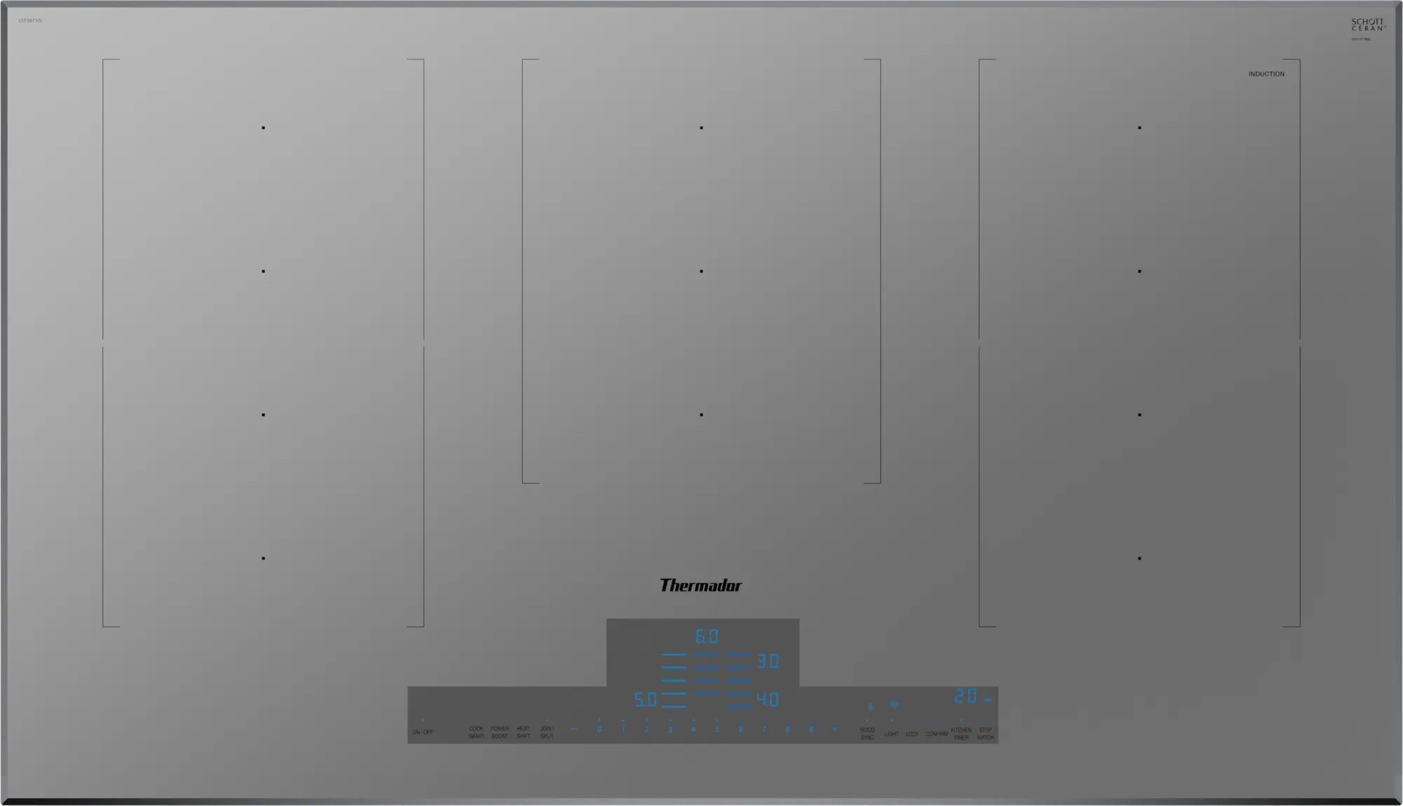 Thermador - 37 Inch Induction Cooktop in Grey - CIT367YG