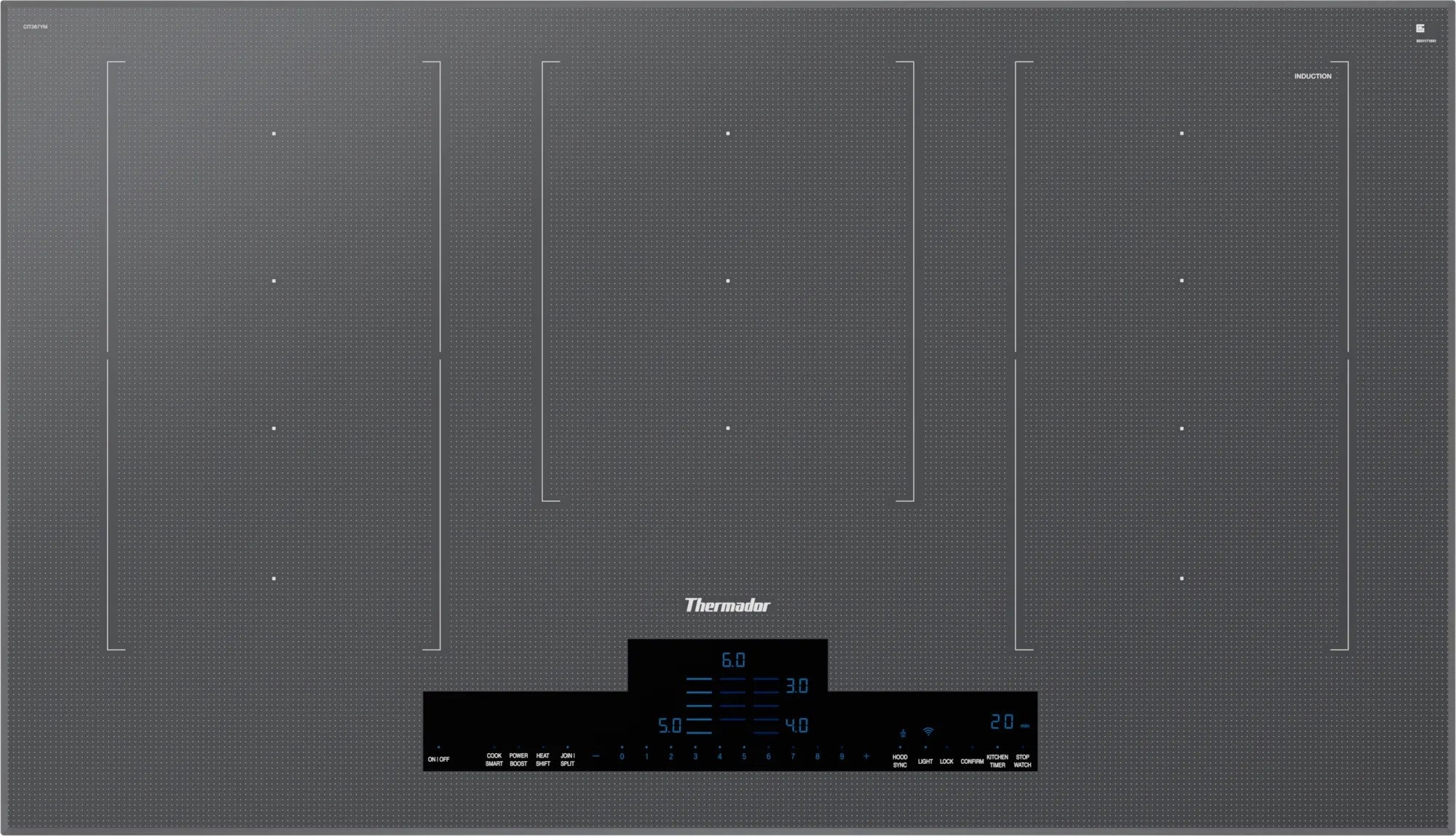 Thermador - 37 Inch Induction Cooktop in Silver - CIT367YM