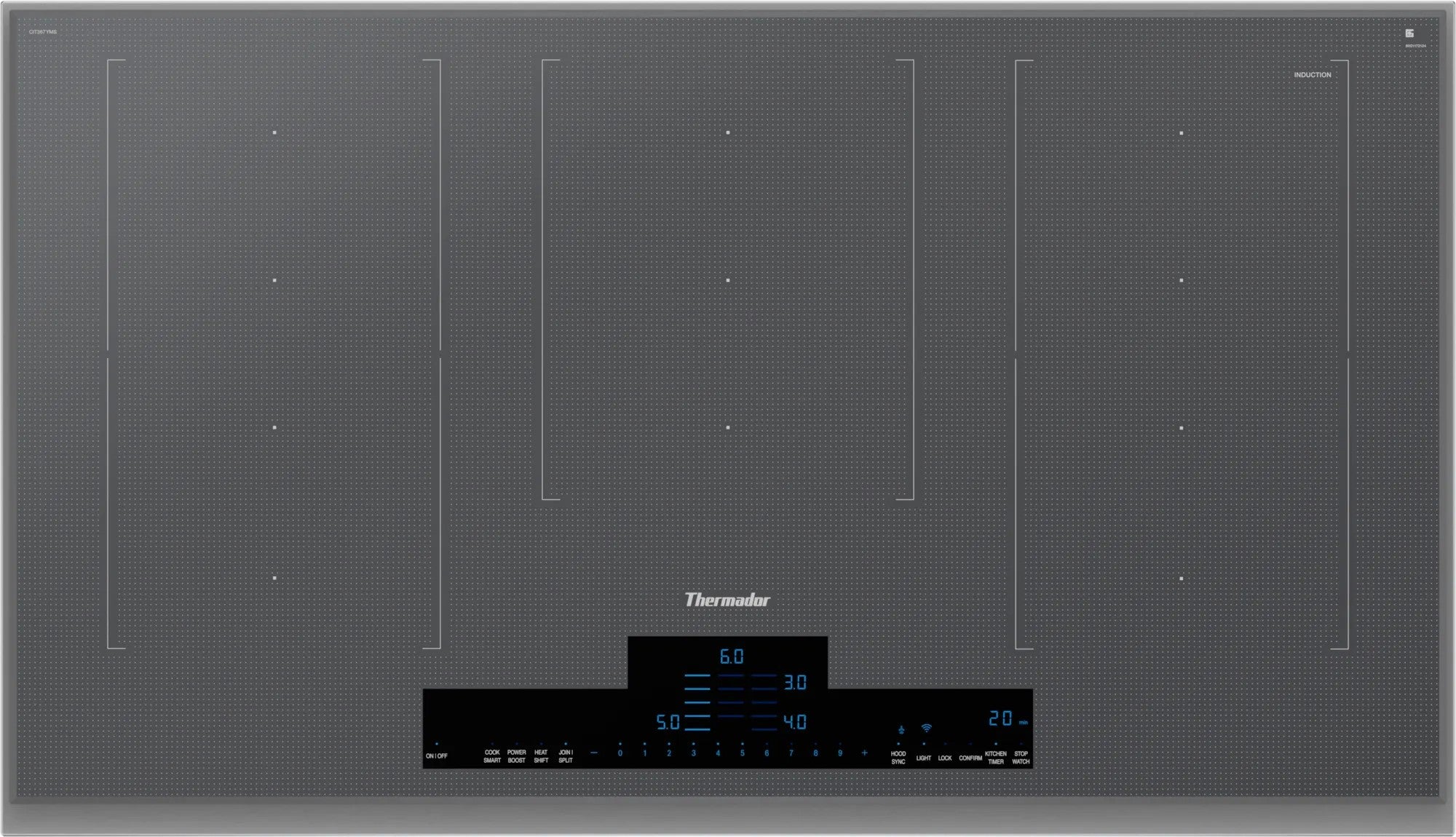 Thermador - 37 Inch Induction Cooktop in Silver - CIT367YMS