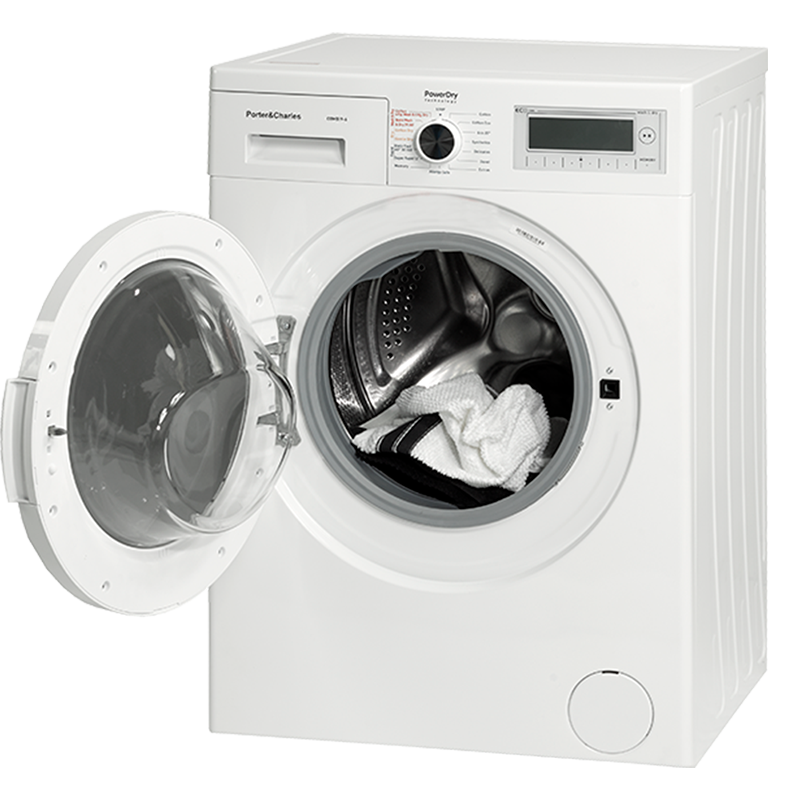 Porter & Charles - 2.1 cu. Ft Front Load Combination Washer/Dryer in White - COMBI9-6