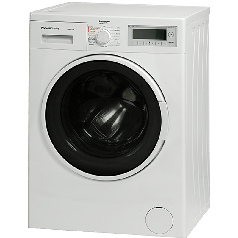 Porter & Charles - 2.1 cu. Ft Front Load Combination Washer/Dryer in White - COMBI9-6