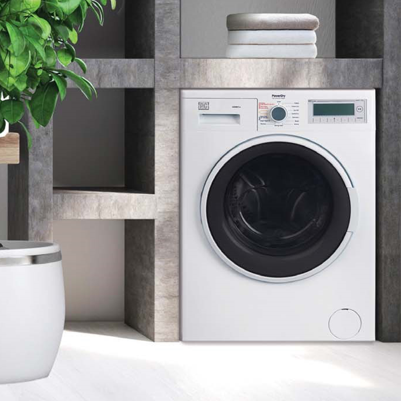 Porter & Charles - 2.1 cu. Ft Front Load Combination Washer/Dryer in White - COMBI9-6