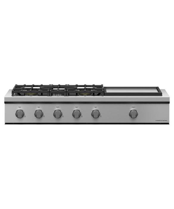 Fisher Paykel - 47.875 inch wide Gas Cooktop in Stainless - CPV3-485GD-N