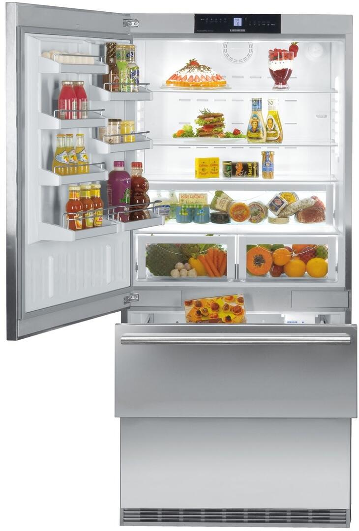 Liebherr - 35.8125 Inch 19.4 cu. ft Bottom Mount Refrigerator in Stainless - CS2061