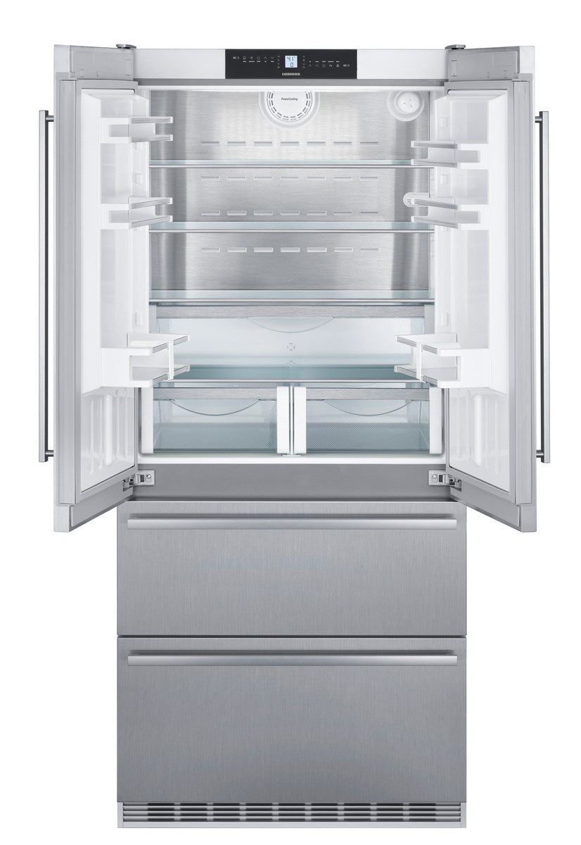 Liebherr - 35.875 Inch 19.5 cu. ft French Door Refrigerator in Stainless - CS2082