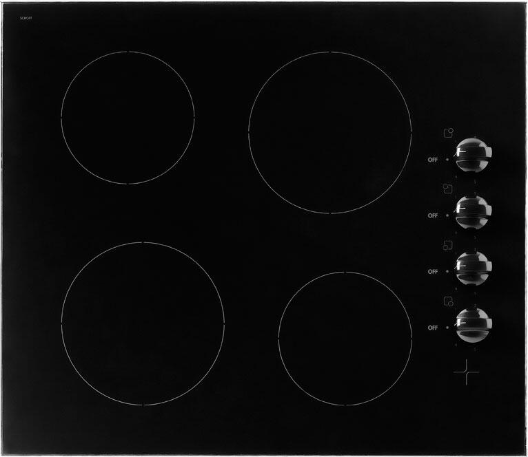 Blomberg - 24.2 inch wide Electric Cooktop in Black - CTE24400