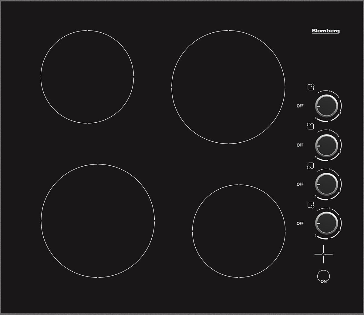 Blomberg - 24.171875 inch wide Electric Cooktop in Black - CTE24402