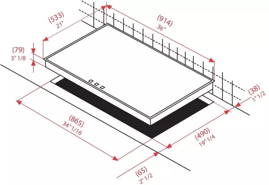 Blomberg - 36 Inch Electric Cooktop in Black - CTE36500