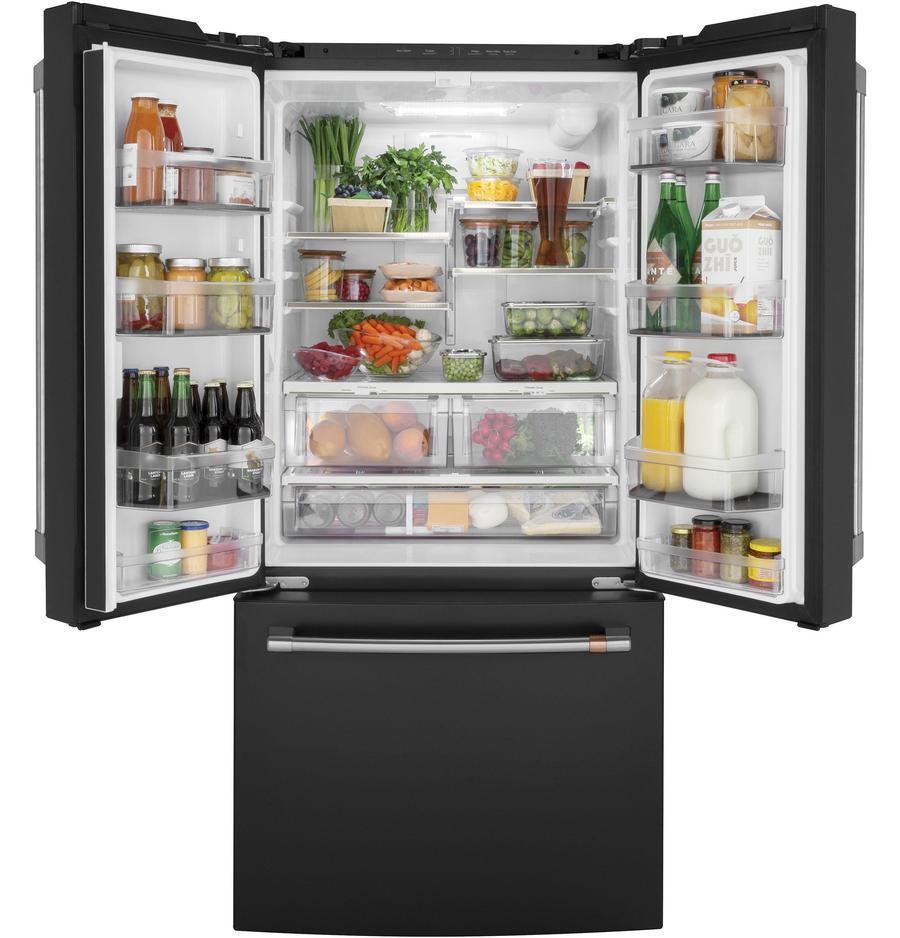 Café - 32.75 Inch 18.6 cu. ft French Door Refrigerator in Black - CWE19SP3ND1