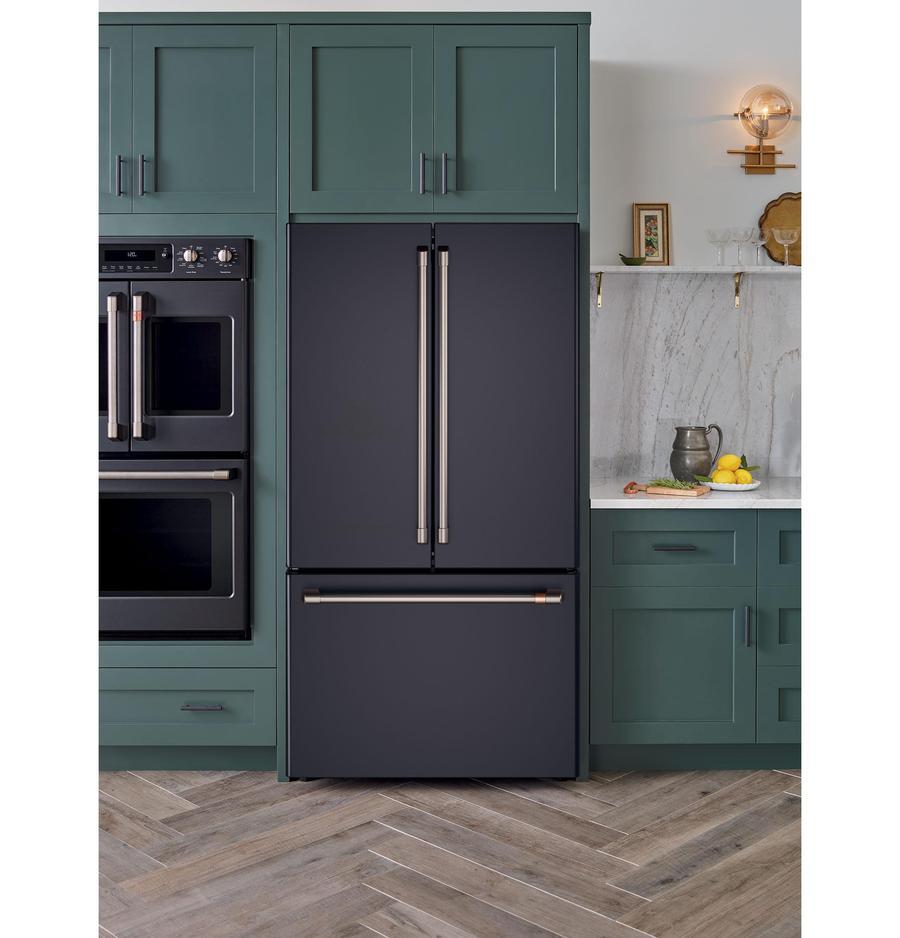 Café - 35.75 Inch 23.1 cu. ft French Door Refrigerator in Black - CWE23SP3MD1