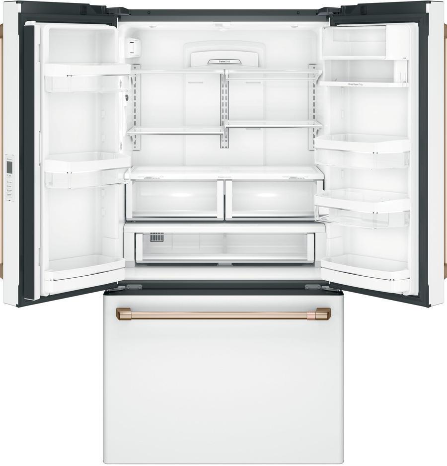 Café - 35.75 Inch 23.1 cu. ft French Door Refrigerator in White - CWE23SP4MW2