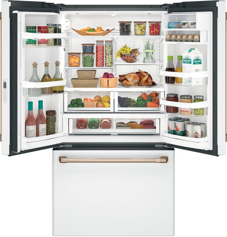 Café - 35.75 Inch 23.1 cu. ft French Door Refrigerator in White - CWE23SP4MW2
