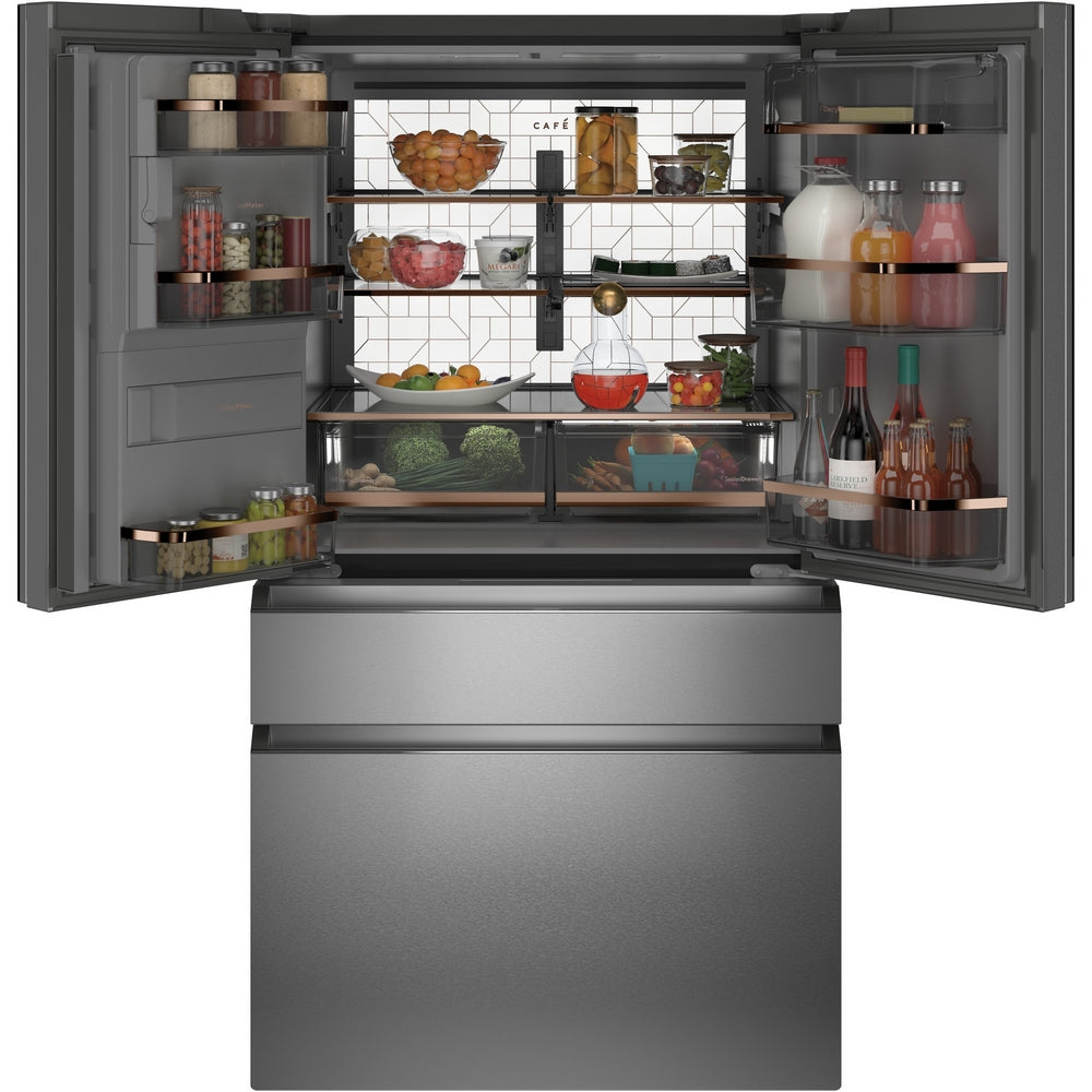 Cafe - 35.6 Inch 22.3 cu. ft French Door Refrigerator in Silver - CXE22DM5PS5