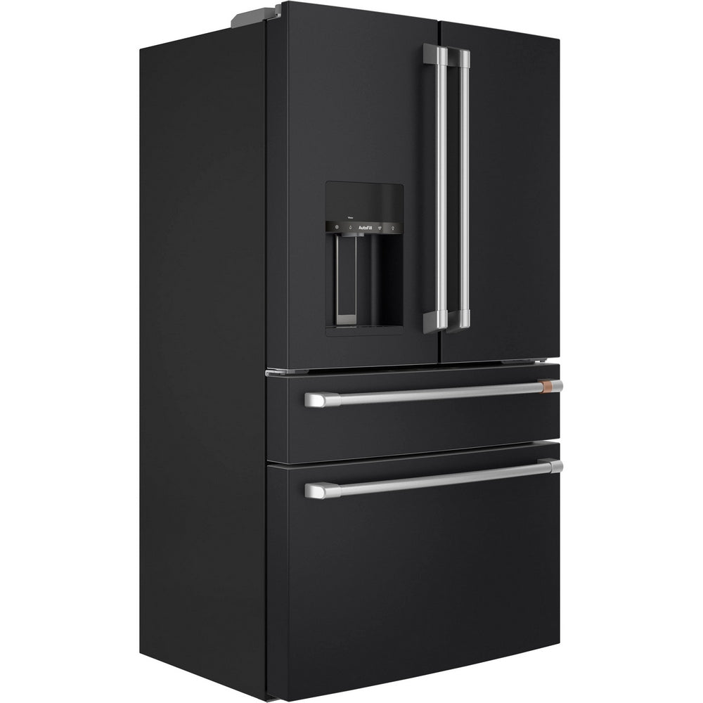 Cafe - 35.6 Inch 22.3 cu. ft French Door Refrigerator in Black - CXE22DP3PD1