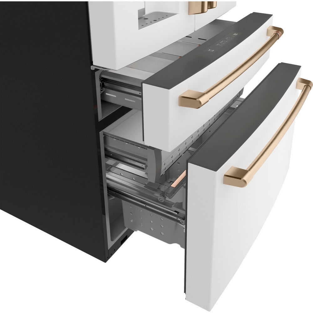 Cafe - 35.6 Inch 22.3 cu. ft French Door Refrigerator in White - CXE22DP4PW2