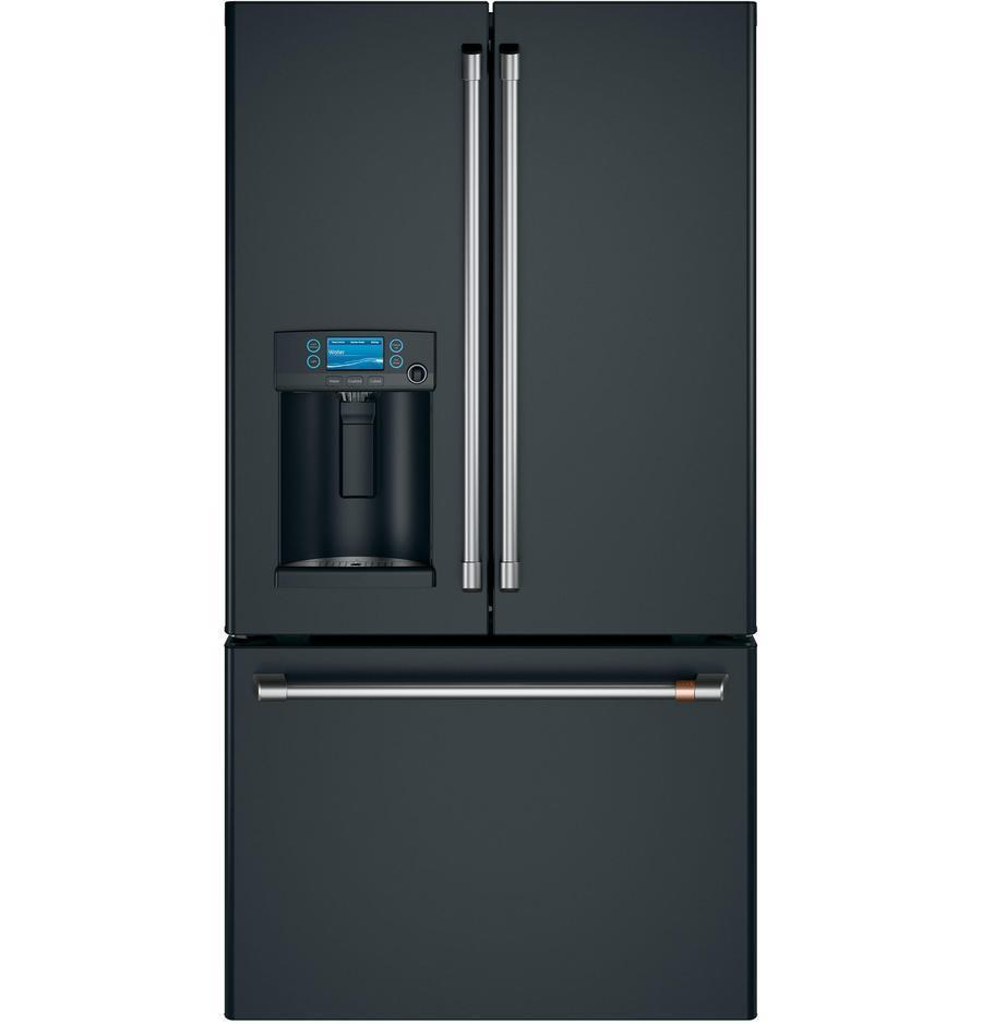 Café - 35.75 Inch 22.2 cu. ft French Door Refrigerator in Black - CYE22TP3MD1
