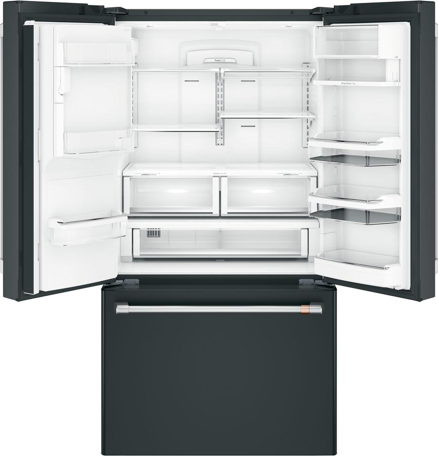 Café - 35.75 Inch 22.2 cu. ft French Door Refrigerator in Black - CYE22TP3MD1