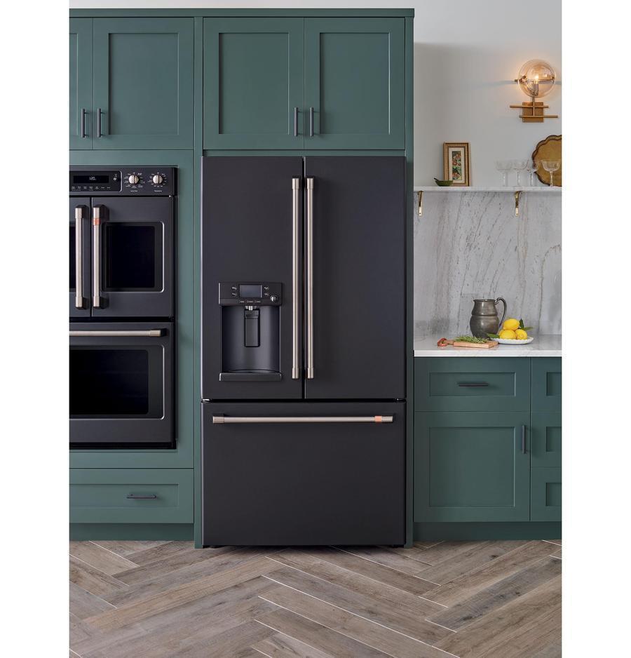 Café - 35.75 Inch 22.2 cu. ft French Door Refrigerator in Black - CYE22TP3MD1