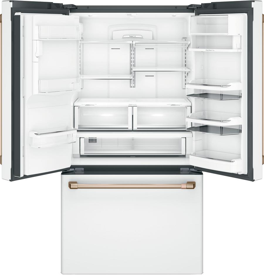 Café - 35.75 Inch 22.2 cu. ft French Door Refrigerator in White - CYE22TP4MW2