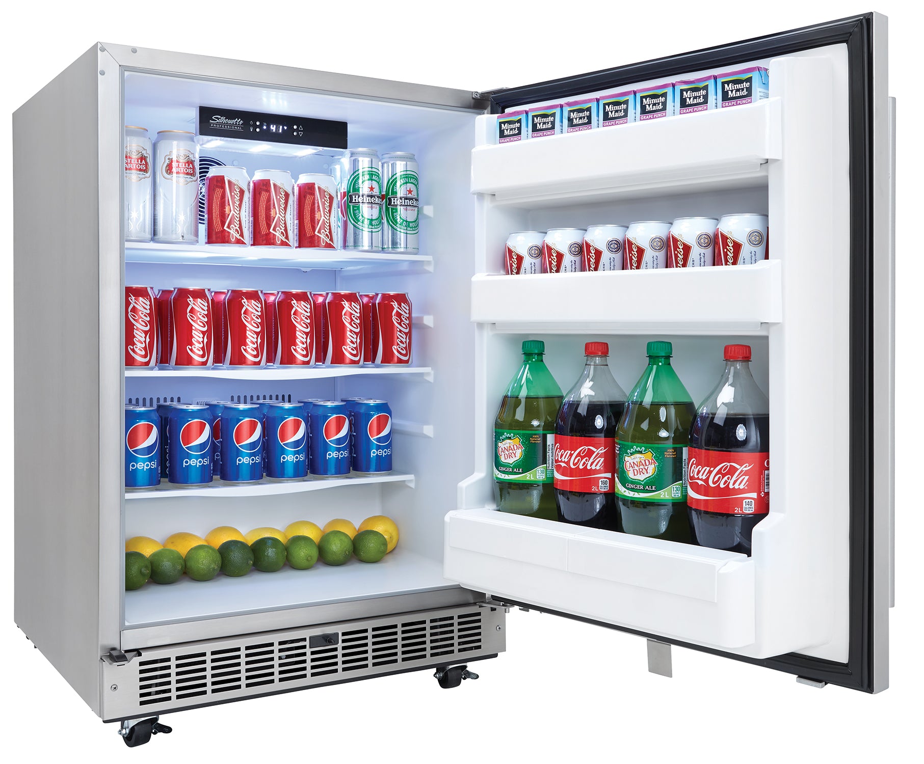 Silhouette - 23.8 Inch 5.5 cu. ft Built In / Integrated Refrigerator in Stainless - DAR055D1BSSPRO