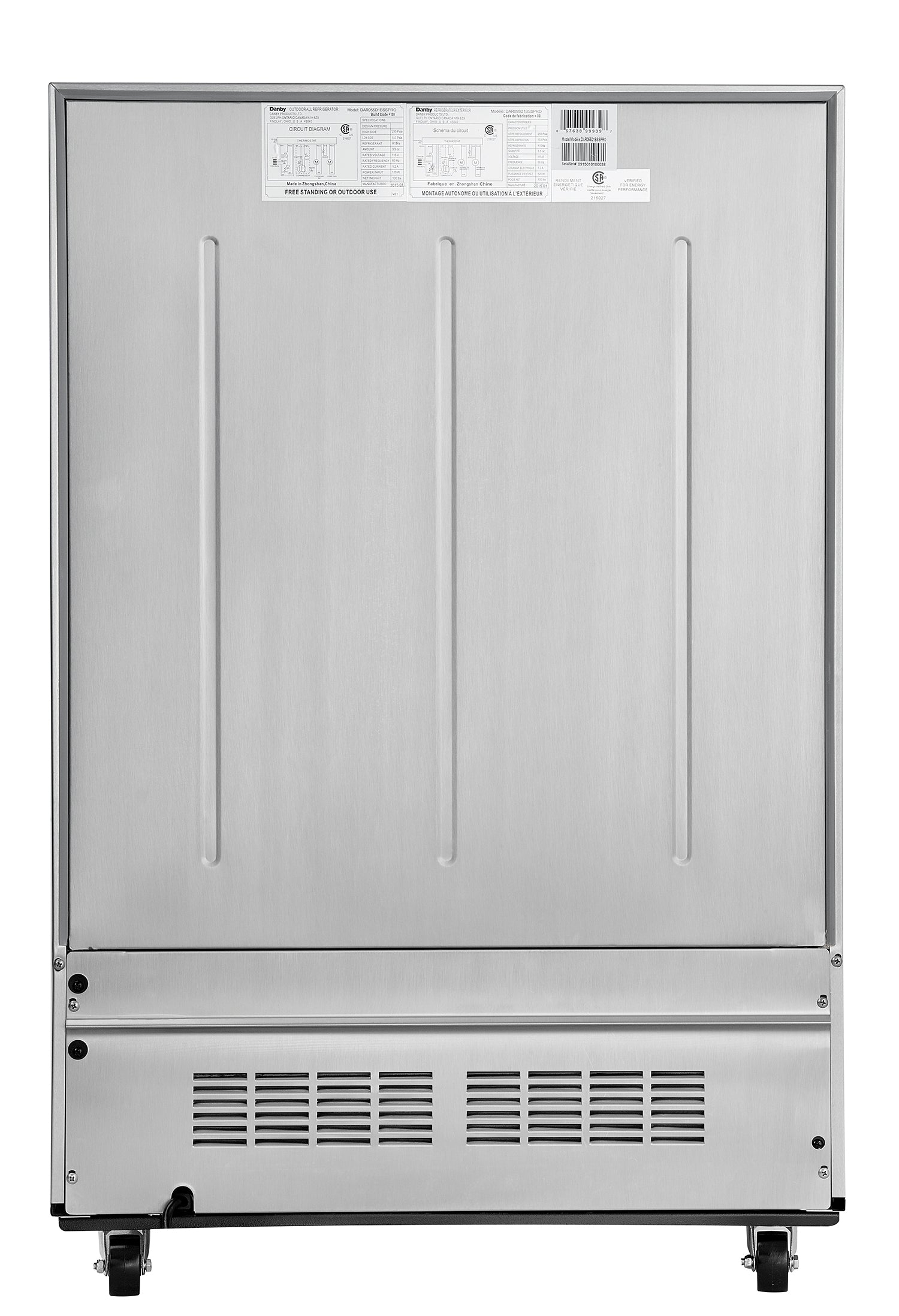 Silhouette - 23.8 Inch 5.5 cu. ft Built In / Integrated Refrigerator in Stainless - DAR055D1BSSPRO