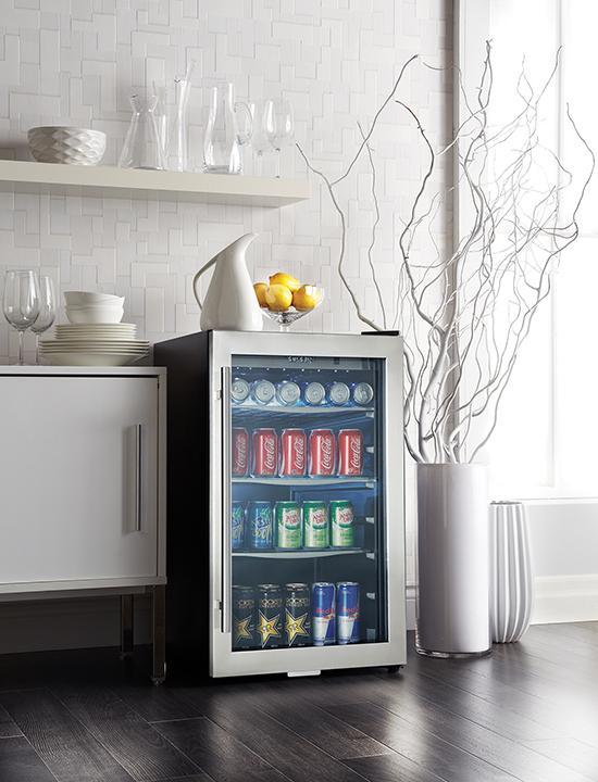 Danby - 19.4 Inch 4.34 cu. ft Mini Fridge Refrigerator in Stainless - DBC434A1BSSDD