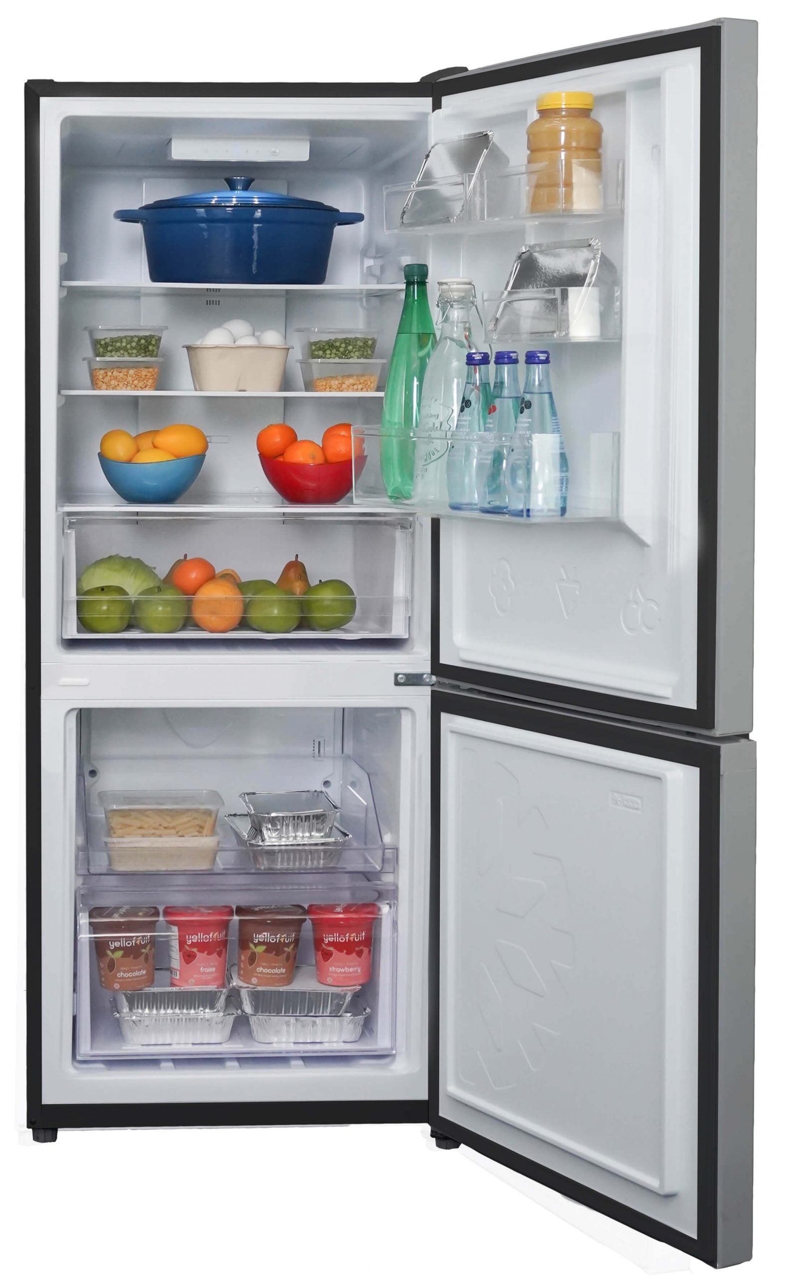 Danby - 23.44 Inch 10 cu. ft Bottom Mount Refrigerator in Stainless - DBMF100C1SLDB