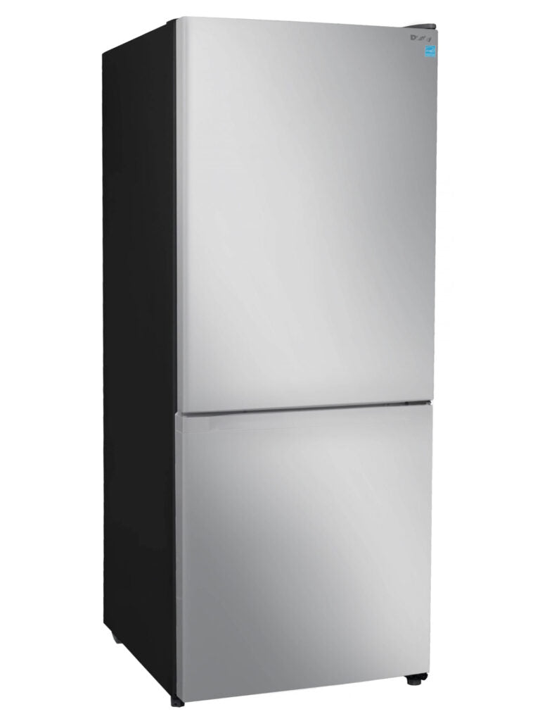 Danby - 23.44 Inch 10 cu. ft Bottom Mount Refrigerator in Stainless - DBMF100C1SLDB