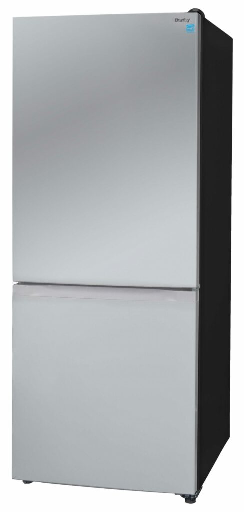 Danby - 23.44 Inch 10 cu. ft Bottom Mount Refrigerator in Stainless - DBMF100C1SLDB