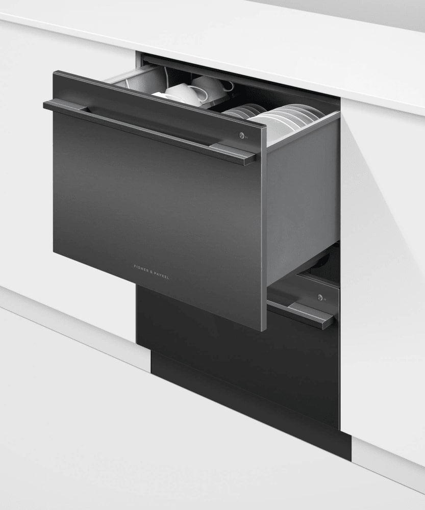 Fisher Paykel - 44 dBA Double Dish Drawer Dishwasher in Black Stainless - DD24DDFTB9 N