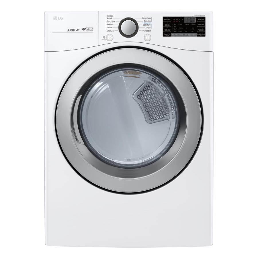 LG - 7.4 cu. Ft Electric Dryer in White - DLE3500W