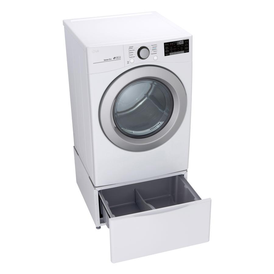 LG - 7.4 cu. Ft Electric Dryer in White - DLE3500W