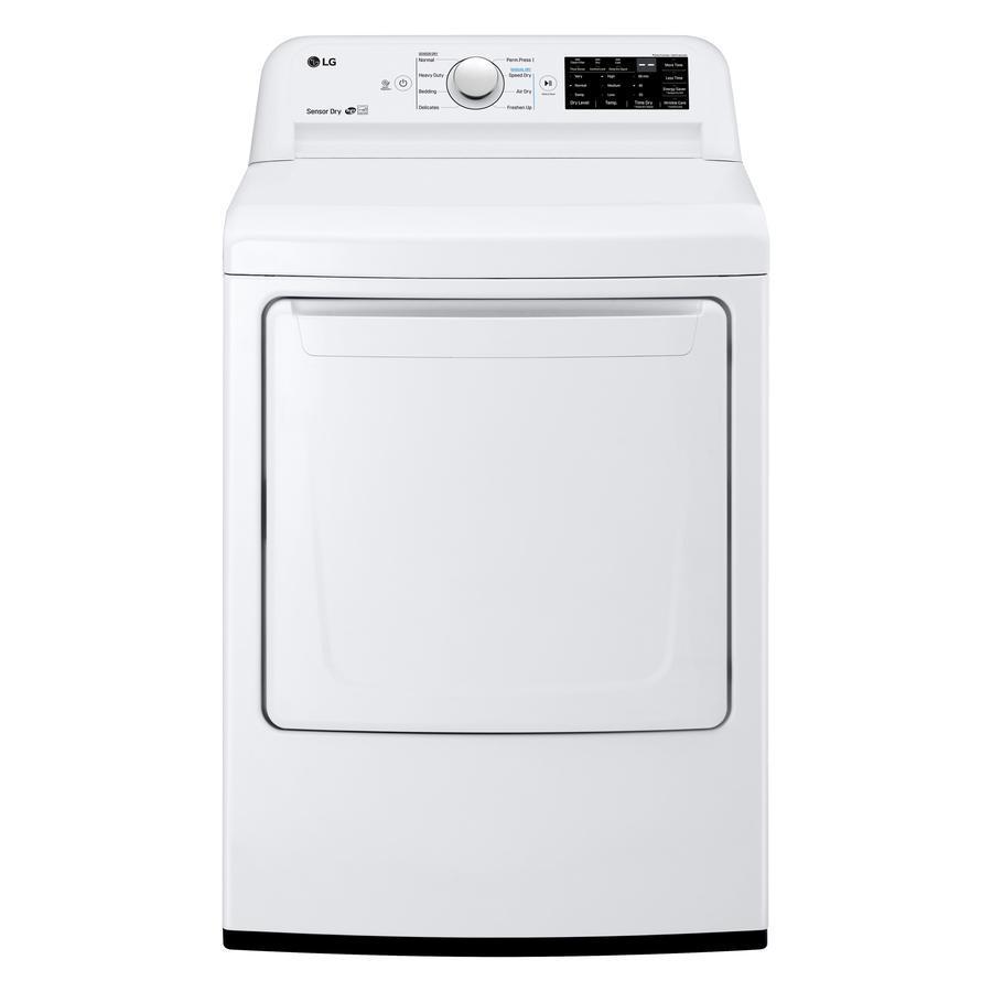 LG - 7.3 cu. Ft Electric Dryer in White - DLE7100W