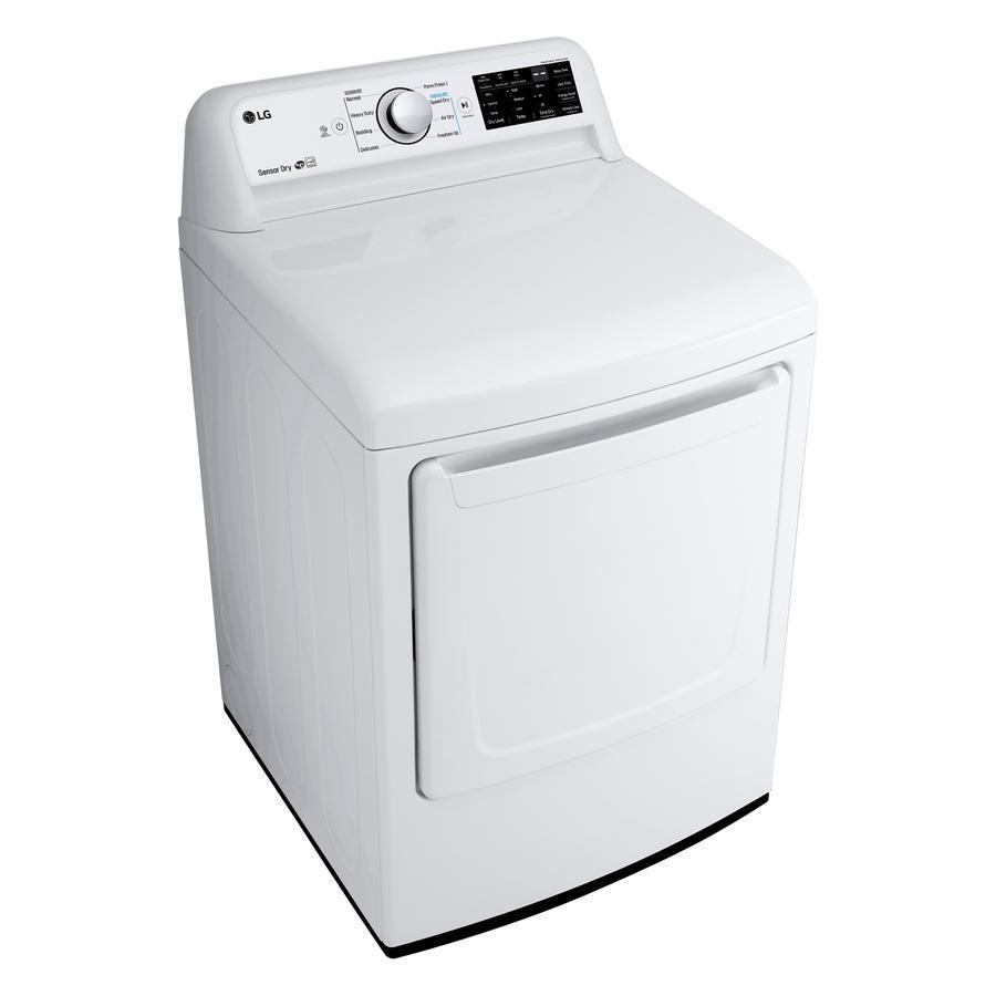LG - 7.3 cu. Ft Electric Dryer in White - DLE7100W