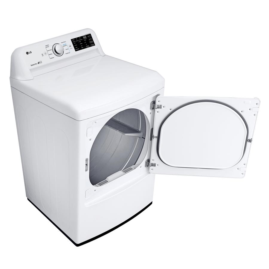 LG - 7.3 cu. Ft Electric Dryer in White - DLE7100W