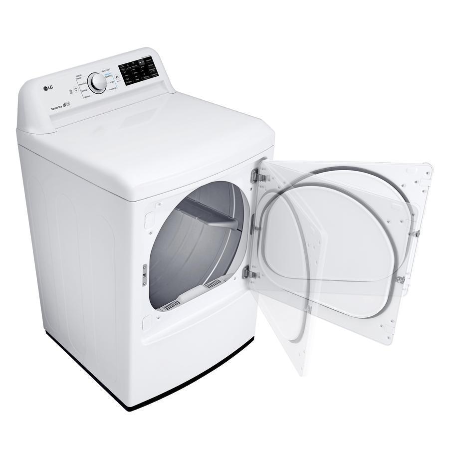 LG - 7.3 cu. Ft Electric Dryer in White - DLE7100W