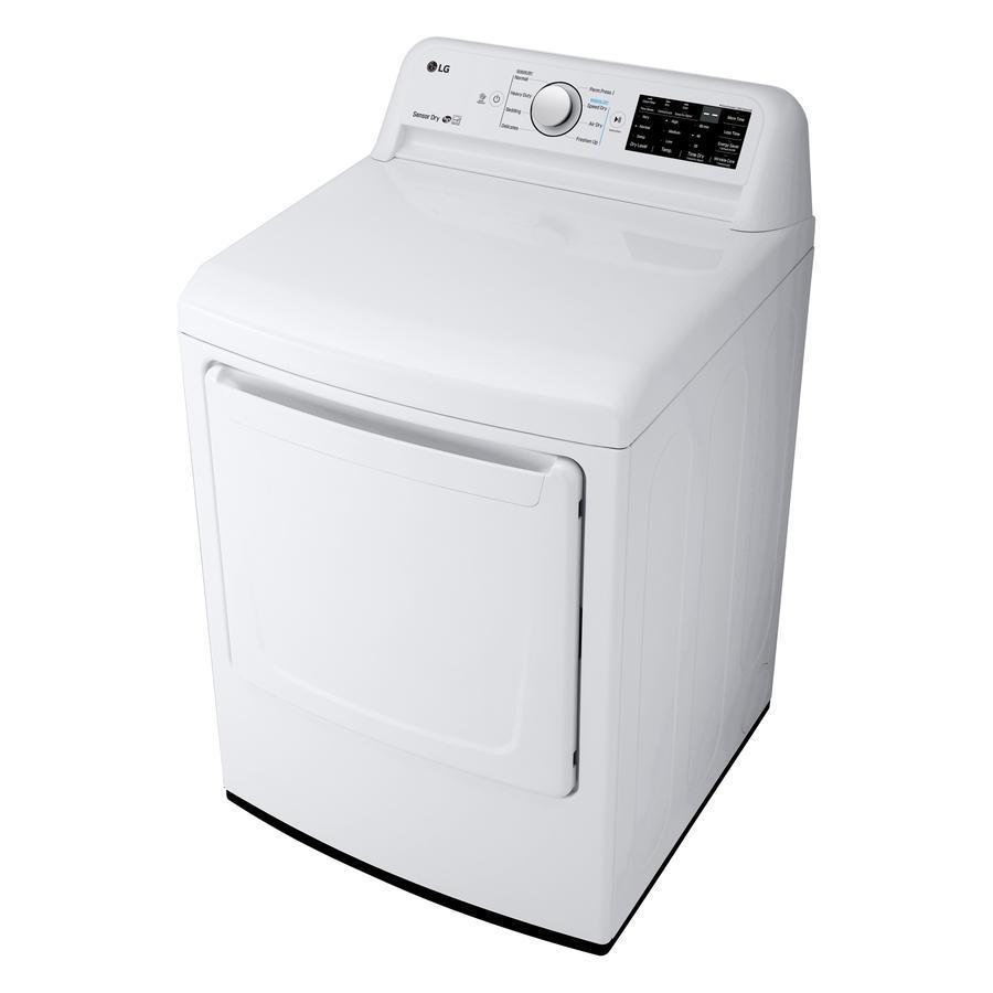 LG - 7.3 cu. Ft Electric Dryer in White - DLE7100W