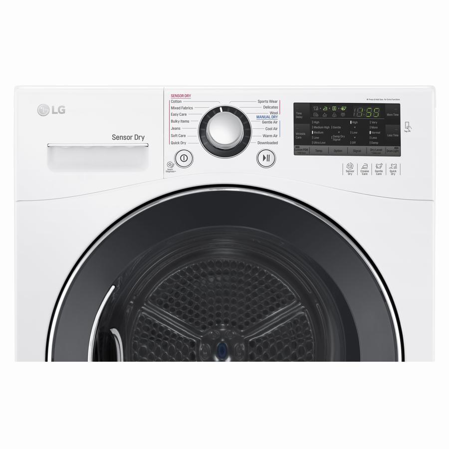 LG - 4.2 cu. Ft Electric Dryer in White - DLEC888W