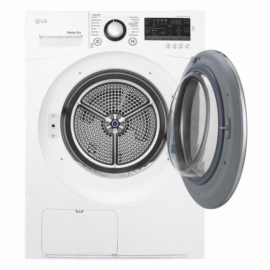 LG - 4.2 cu. Ft Electric Dryer in White - DLEC888W
