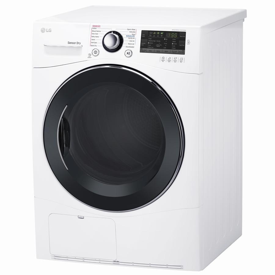 LG - 4.2 cu. Ft Electric Dryer in White - DLEC888W