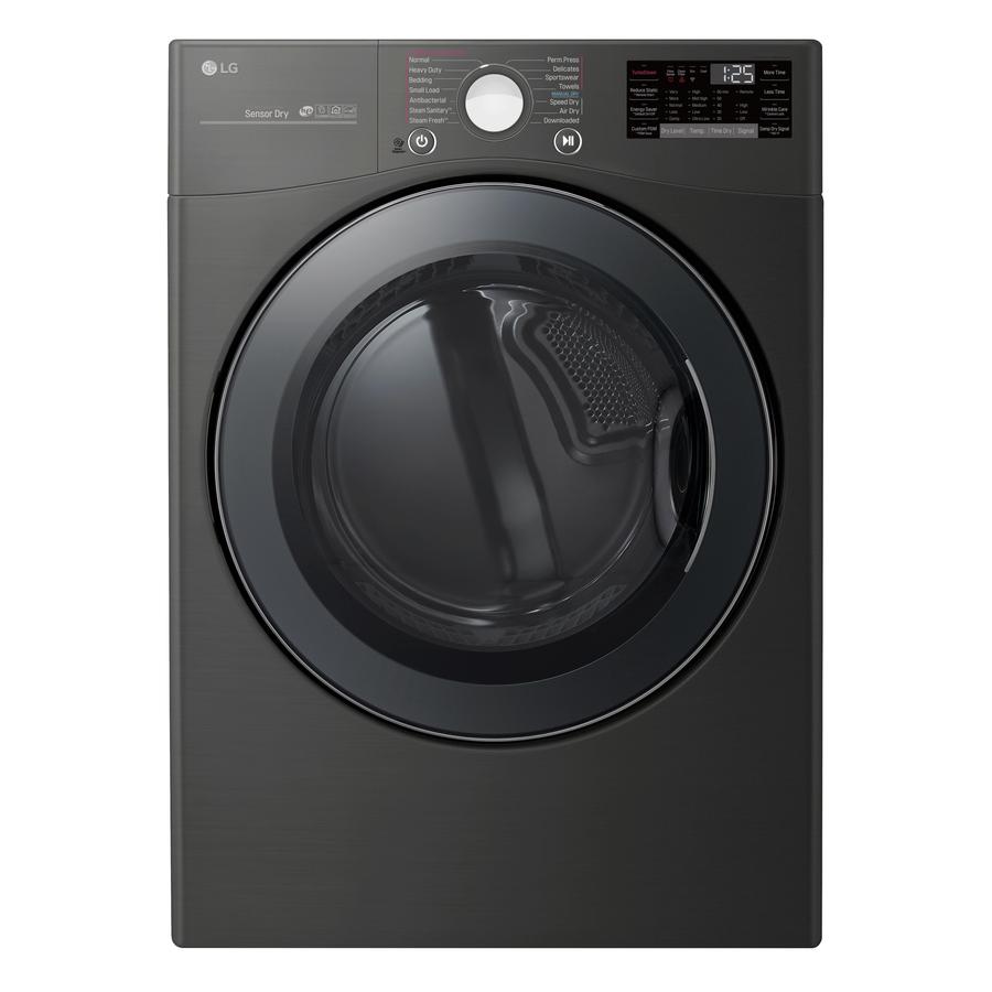 LG - 7.4 cu. Ft Electric Dryer in Black Stainless - DLEX3900B