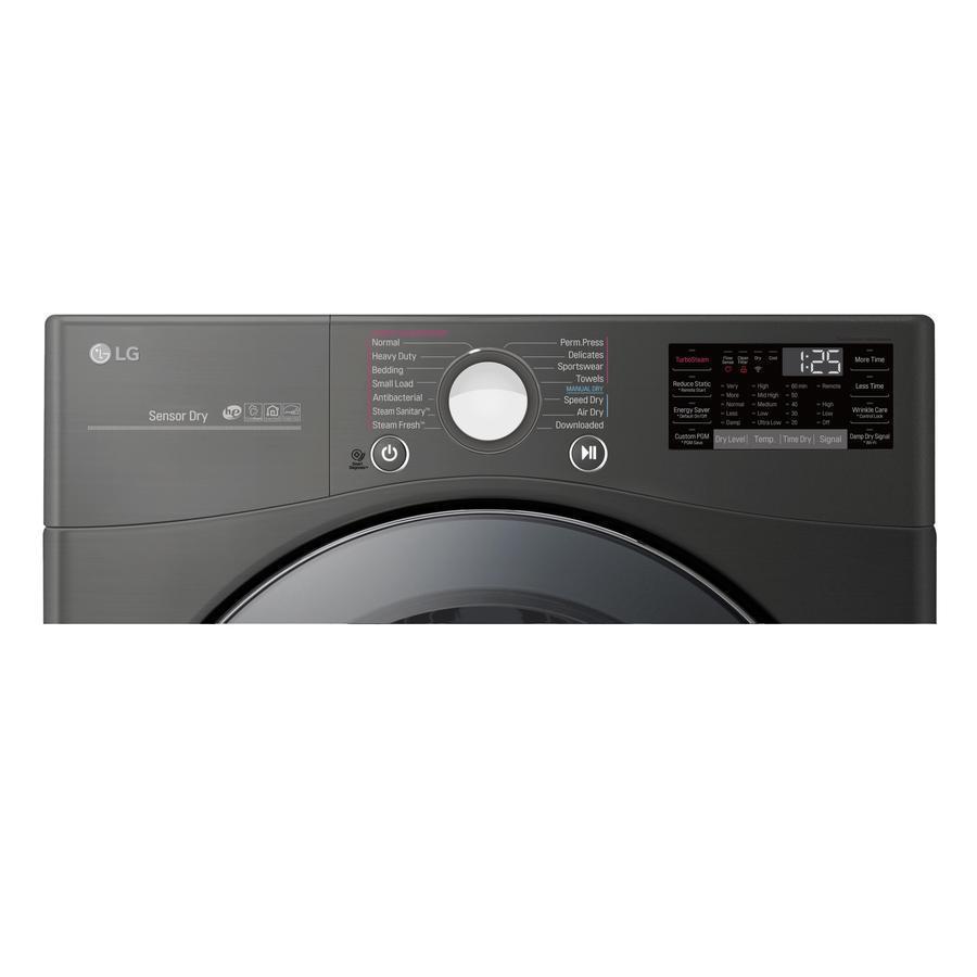 LG - 7.4 cu. Ft Electric Dryer in Black Stainless - DLEX3900B
