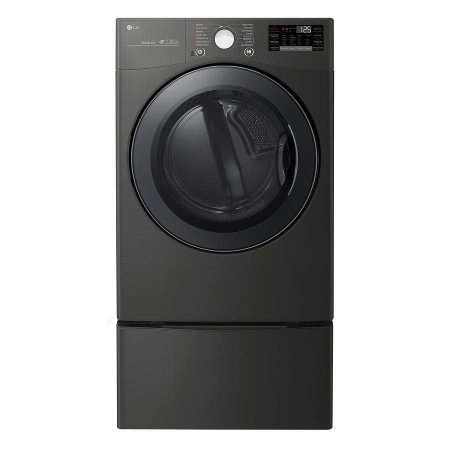 LG - 7.4 cu. Ft Electric Dryer in Black Stainless - DLEX3900B