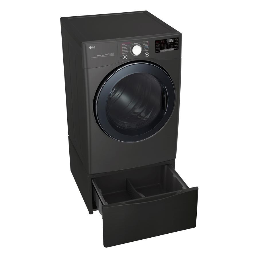 LG - 7.4 cu. Ft Electric Dryer in Black Stainless - DLEX3900B