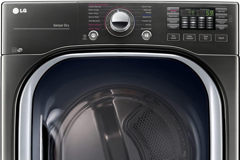 LG - 7.4 cu. Ft Electric Dryer in Black Stainless - DLEX4370K